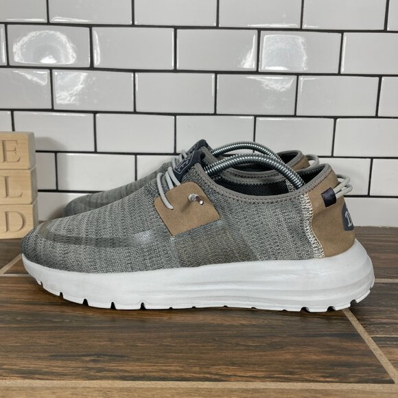 Hey Dude Sirocco Mens Size 10 Shoes Gray Mix Lightweight Slip On Sneaker - Picture 1 of 12